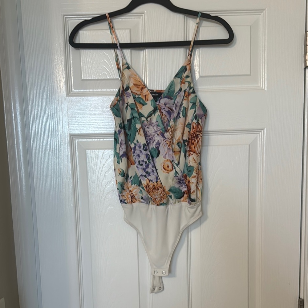 Express Multicolor Floral Bodysuit